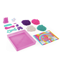 Kinetic Sand SABLE MAGIQUE - ROYAUME DES LICORNES 907 G + 8 MOULES - Créez Différentes Formes Hypnotisantes avec Ce Sable Magique Et Coloré comme De La Pâte A Modeler - Jouet Enfant 3 Ans Et +