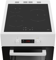 Beko FSM58301WC Cuisinière Électrique/Gaz Plaque avec zone à induction Noir, Blanc A