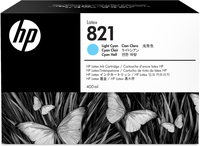 HP Cartucho de tinta Latex 821 de 400 ml, cian claro