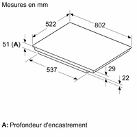 Neff T58FHS1L0 plaque Noir Intégré 80 cm Plaque avec zone à induction 4 zone(s)