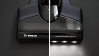 Bosch BBS711W aspirateur balai et balai électrique Sans sac 0,3 L Noir, Acier inoxydable, Blanc