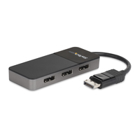 Startech 3-Port Multi Monitor Adapter, DisplayPort 1.4 to 3x 4K DP Video Sp ...