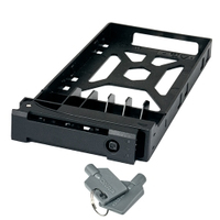 Qnap 2.5" HDD Tray with key lock and two keys, black and plastic