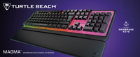 Turtle Beach Magma Membrane RGB Gaming Keyboard avec touches en membrane, Anti-Ghosting avancé, Technologie Easy-Shift, Eclairage RGB personnalisable, Repose-paume détachable - Noir