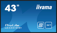 iiyama iiyama LE4341S-B1 Signage-Display Digital Beschilderung Flachbildschirm 108 cm (42.5") LCD 350 cd/m² Full HD Schwarz 18/7 https://images.icecat.biz/img/gallery_lows/ae8e1e077b291ad9516f36f72af20f2a.jpg