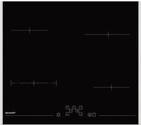 Sharp KH-6V08FT0K plaque Noir Intégré 59 cm Plaque avec zone à induction 4 zone(s)