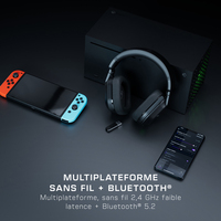 Turtle Beach Casque gaming amplifié multiplateforme sans fil Stealth 600 pour Xbox Series X|S, Xbox One, PC, Nintendo Switch et mobile - Bluetooth, 80 heures de batterie et microphone antibruit – Noir