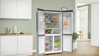 Bosch Serie 6 KFN96APEA frigo américain Autoportante 605 L E Métallique, Argent