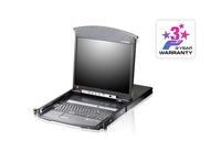 Aten 19" Dual Rail 8 Port LCD KVM Over IP