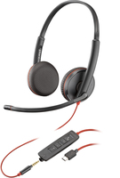 POLY Auriculares estéreo USB-C Blackwire C3225 (a granel)