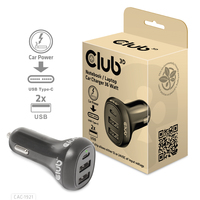 CLUB3D USB KFZ-Ladegerät 1xUSB C 2xUSB A 36W 12/24V retail - CAC-1921