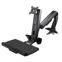 Startech Sit Stand Monitor Arm, Desk Mount Adjustable Sit-Stand Workstation ...