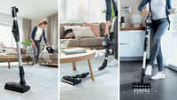 Bosch BBS712A aspirateur balai et balai électrique Sans sac 0,3 L Noir, Acier inoxydable