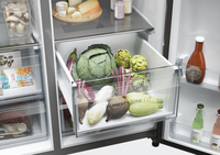 Haier SBS 90 Serie 5 HSW59F18EIMM frigo américain Pose libre 601 L E Platine, Acier inoxydable