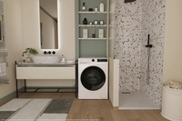 Candy GWD 485SB6-S machine à laver avec sèche linge Pose libre Charge avant Blanc D
