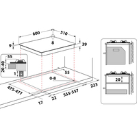 Hotpoint PCN 641 T/IX/HA Acier inoxydable Intégré (placement) Gaz 4 zone(s)