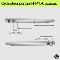 HP 15-fd0064nf Intel® Core™ i3 i3-N305 Ordinateur portable 39,6 cm (15.6&quot;) Full HD 8 Go DDR4-SDRAM 256 Go SSD Wi-Fi 6 (802.11ax) Windows 11 Home Gris