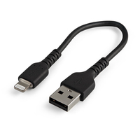 Startech.COM 15CM USB TO Lightning Cable - Apple MFI Certified - Black, 2 YR