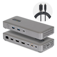 Startech.COM Dual-Monitor USB4 Dock, 2X 4K 144HZ, 100W PD, Driverless, 3 YR