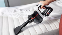 Bosch BBS711W aspirateur balai et balai électrique Sans sac 0,3 L Noir, Acier inoxydable, Blanc