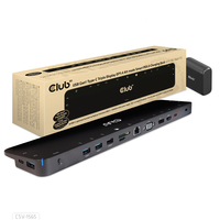 CLUB3D Dockingstation USB Gen1 Typ-C Dreifach-Display DP1.4 Alt-Modus Smart PD3.0 mit 100-Watt-Netzteil