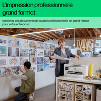 HP OfficeJet Pro Imprimante tout-en-un grand format HP 9720e, Couleur, Imprimante pour Petit bureau, Impression, copie, numérisation, HP+ Éligibilité HP Instant Ink Sans fil Impression recto-verso Chargeur automatique de documents Imprimer depuis un télép