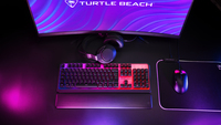 Turtle Beach Magma Membrane RGB Gaming Keyboard avec touches en membrane, Anti-Ghosting avancé, Technologie Easy-Shift, Eclairage RGB personnalisable, Repose-paume détachable - Noir
