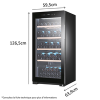 Haier Wine cellar WS105GA Refroidisseur de vin compresseur Autoportante Noir 105 bouteille(s)