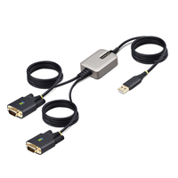 Startech.COM 13FT (4M) 2-Port USB TO Serial Adapter Cable, 2 YR