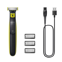 Philips Norelco OneBlade QP2724/10 rasoir pour homme Rasoir à grille Tondeuse Gris, Citron vert