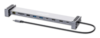 Manhattan 190398 base para laptop o replicador de puertos Alámbrico USB 3.2 Gen 1 (3.1 Gen 1) Type-C Gris