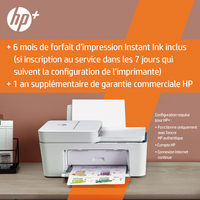 HP DeskJet Imprimante Tout-en-un HP 4130e, Couleur, Imprimante pour Domicile, Impression, copie, numérisation, envoi de télécopie mobile, Sans fil HP+ Éligibilité HP Instant Ink Imprimer depuis un téléphone ou une tablette Numériser vers PDF