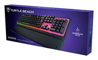 Turtle Beach Magma Membrane RGB Gaming Keyboard avec touches en membrane, Anti-Ghosting avancé, Technologie Easy-Shift, Eclairage RGB personnalisable, Repose-paume détachable - Noir