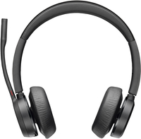 POLY Auriculares Voyager 4320 con certificación de Microsoft Teams + adaptador BT700 + Soporte de carga