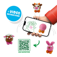 SES Creative Pâte à modeler FunDo - Animaux de la ferme (3x90gr-1x40gr)