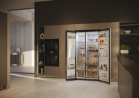 Haier SBS 90 Serie 5 HSW59F18EIMM frigo américain Pose libre 601 L E Platine, Acier inoxydable