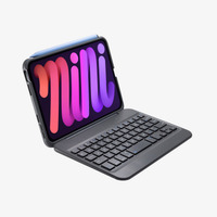 Zagg Slimbook Keyboard for iPad Mini A17 Pro & Mini 6th Gen, B2B, Grey