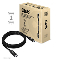 CLUB3D USB4 Gen3x2 Type-C Bi-Direktional Kabel 8K60Hz 40Gbps PD EPR 2m - CAC-1578