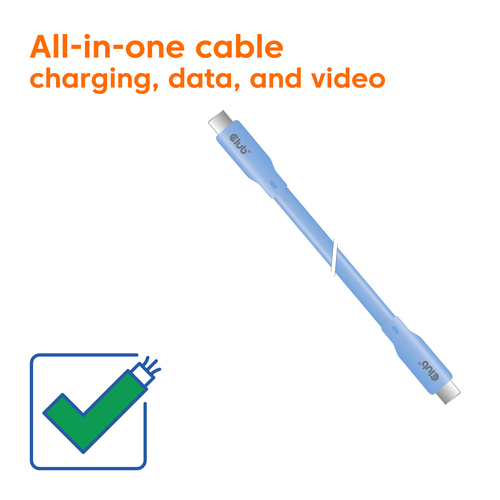 Club 3D Gen2x2 Type-C Bi-Directional, 2 meter kabel, afbeelding 3