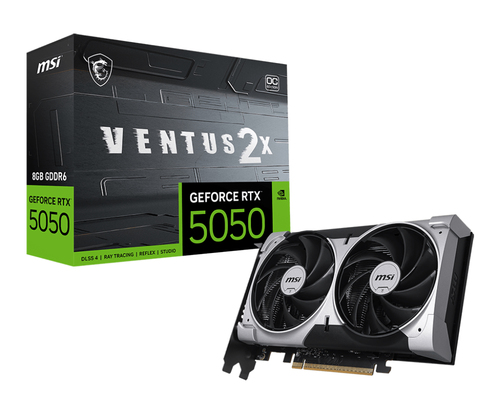 Msi GeForce Rtx 5050 8 GB Ventus 2X OC Graphics Card, White,Black - image 1