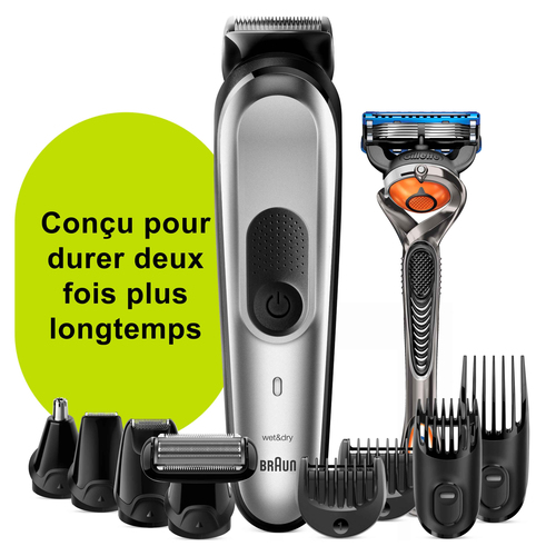 Braun 10-in-1 Trimmer MGK7220 Men Beard Trimmer, Body Grooming Kit & Hair Clipper, Silver Grey – image 3