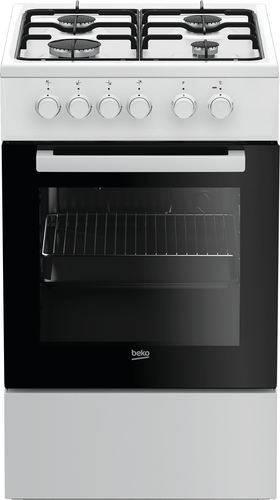 Beko FSS52000DW cooker Freestanding cooker Gas Black, White