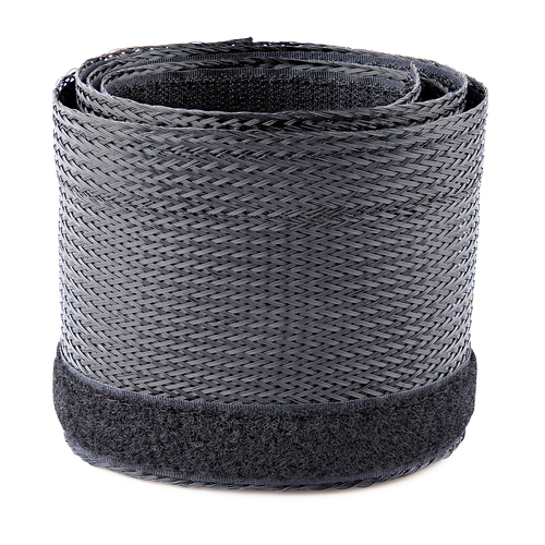 StarTech.com 10ft (3m) Cable Management Sleeve, Trimmable Heavy Duty Cable Wrap, 1.2 (3cm) Dia Polyester Mesh Computer Cable Manager/Protector/Concealer - Black Cord Organizer/Hider, Floor Cable Cover, Wire Wraps (WKSTNCMFLX) 3m Sort – billede 2