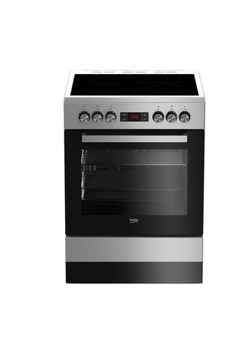 Beko FSM67320GSS cooker Freestanding cooker Electric Ceramic hob Silver
