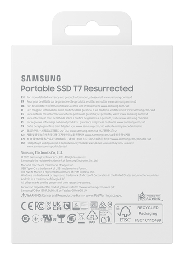 Samsung T7 Resurrected Portable SSD 4TB, afbeelding 9
