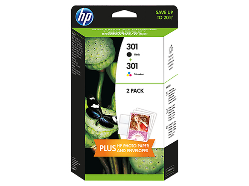 HP 301 2-pack Black/Tri-color Original Ink Cartridges