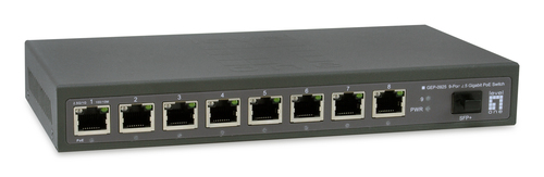 LevelOne Switch 9x GE GEP-0925 2.5GbE 108W 8xPoE+ zwart