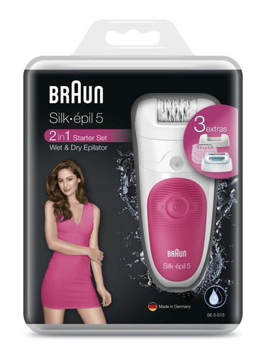 Braun Silk-épil 5 81682968 epilator 28 tweezers White, Rose – image 1
