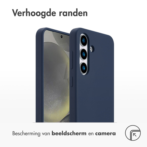 Accezz Liquid Silicone Backcover met MagSafe Samsung Galaxy S25 - Donkerblauw, afbeelding 5