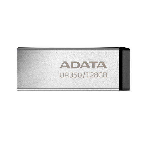 Memorias USB ADATA UR350 Memoria USB De 128GB UR350 3.2 Gen 1 Retrocompatible 3.0 Y 2.0 Diseño Elegante Sin Tapa. Color Metálico Negro. UR350-128G-RSR/BK - Código: UR350-128G-RSR/BK | Compra en Guadalajara